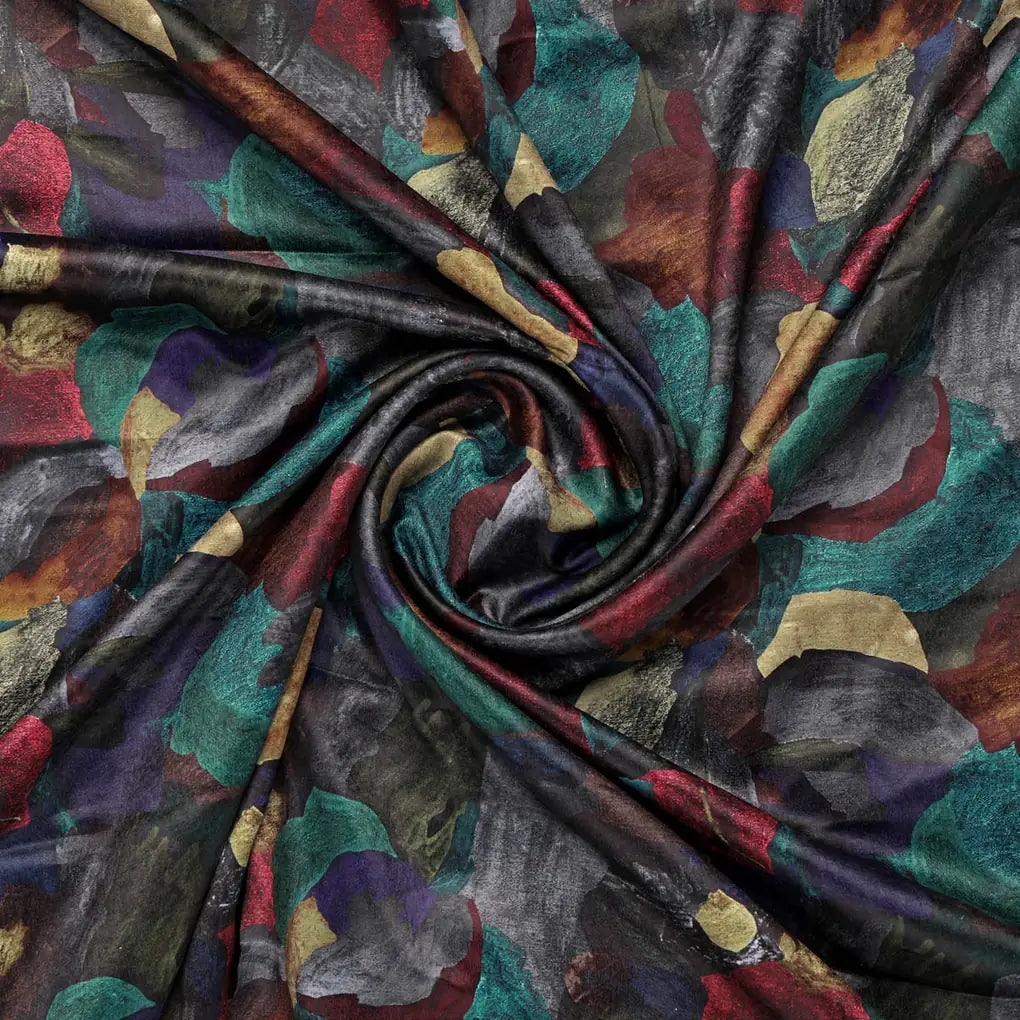 Abstract Printed Velvet Fabric – 8312copy
