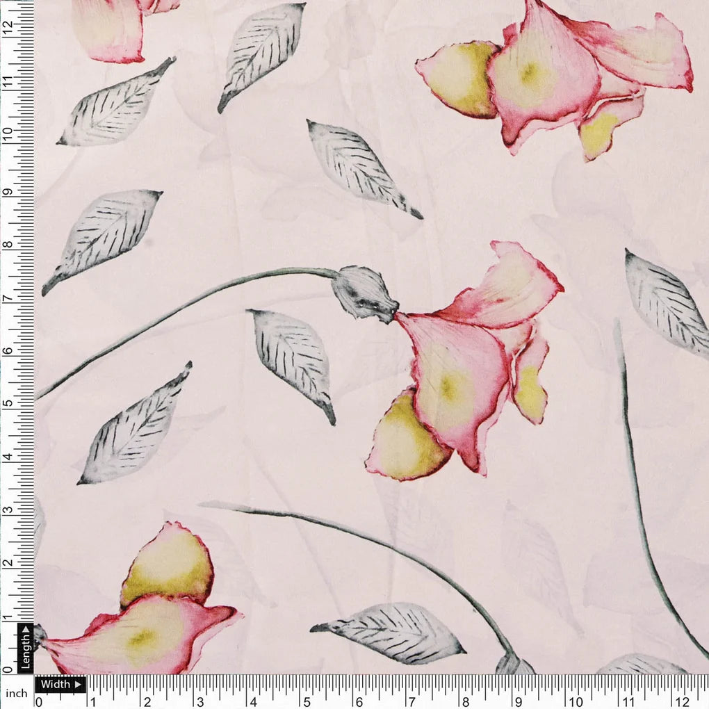 Floral Printed Polyester Fabric – 8321copy