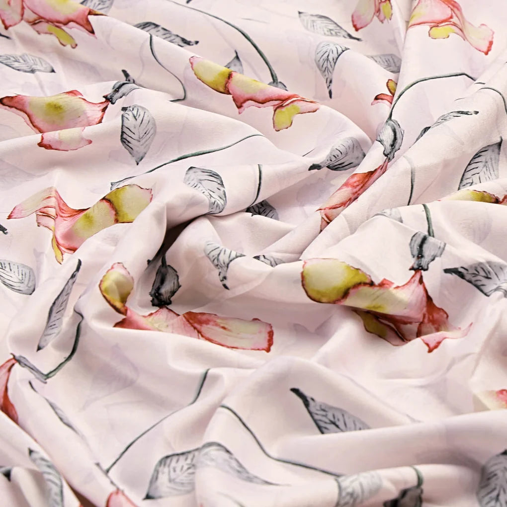 Floral Printed Polyester Fabric – 8323copy