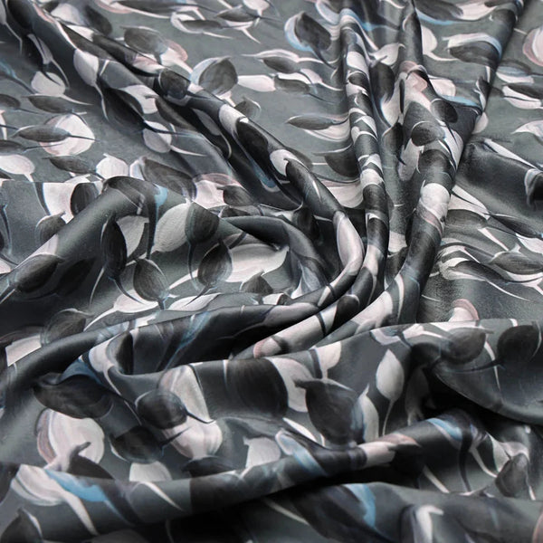 Grey Floral Fabric – 8343copy