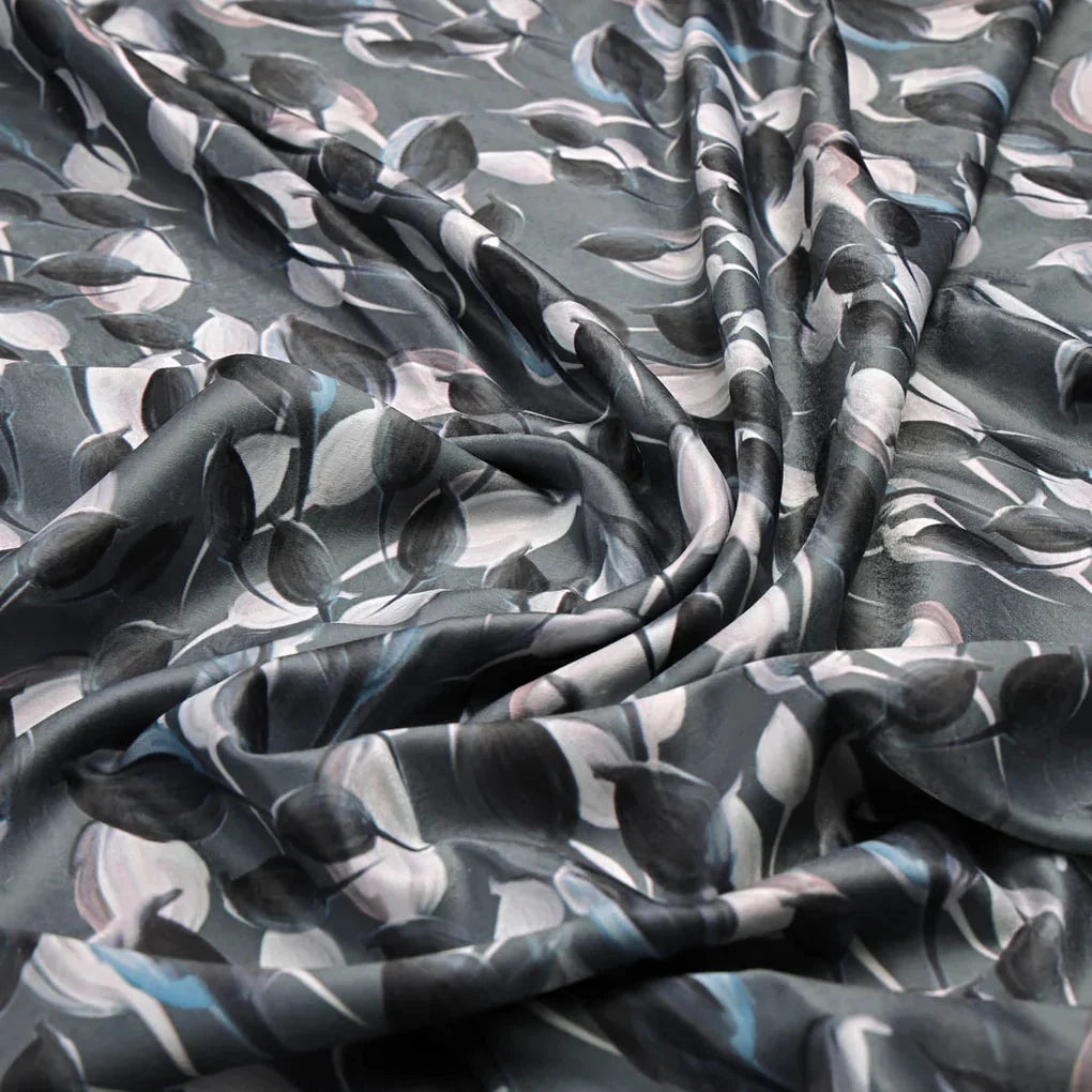 Grey Floral Fabric – 8343copy