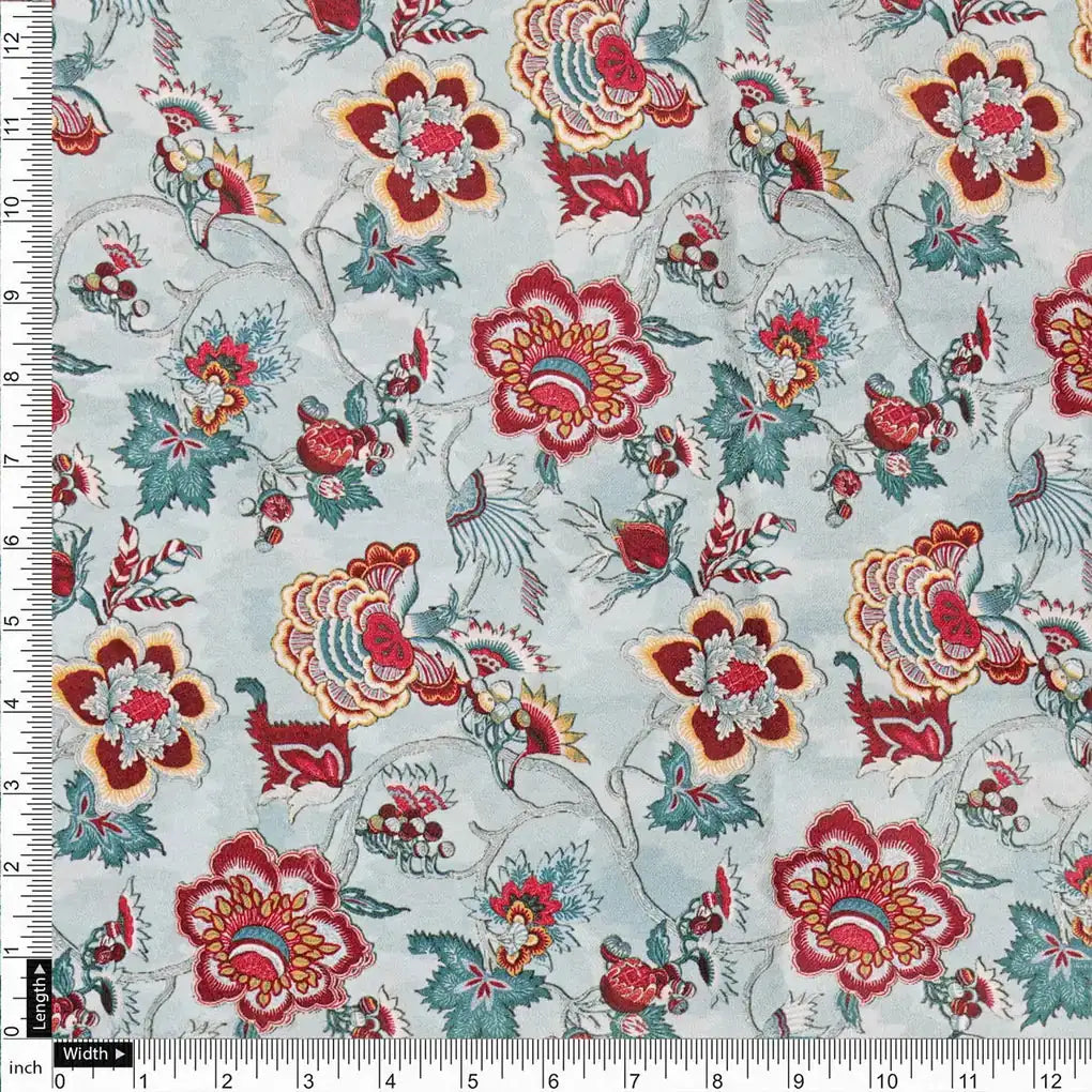 Floral Printed Velvet Fabric – 8346copy