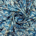 Blue Abstract Print Velvet Fabric – 8369copy