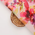 Pink Watercolor Floral Printed Fabric – 8377 copy