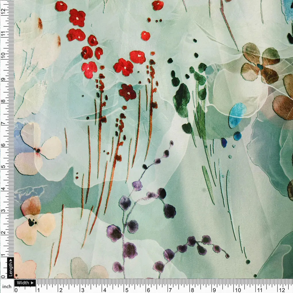 Floral Printed Silk Fabric – 8384copy