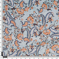 Blue Floral Velvet Fabric – 8414copy