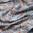 Blue Floral Velvet Fabric – 8416copy