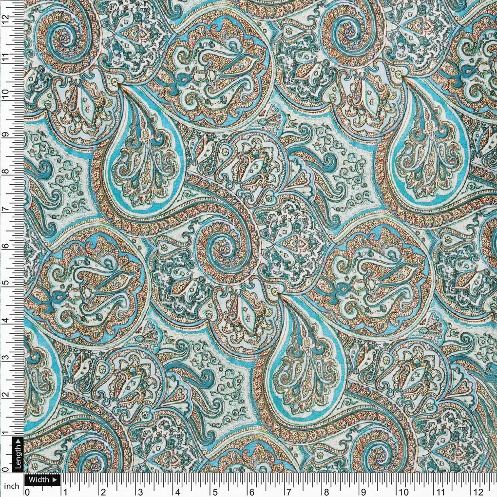 Polyester Paisley Printed Fabric – 8429copy