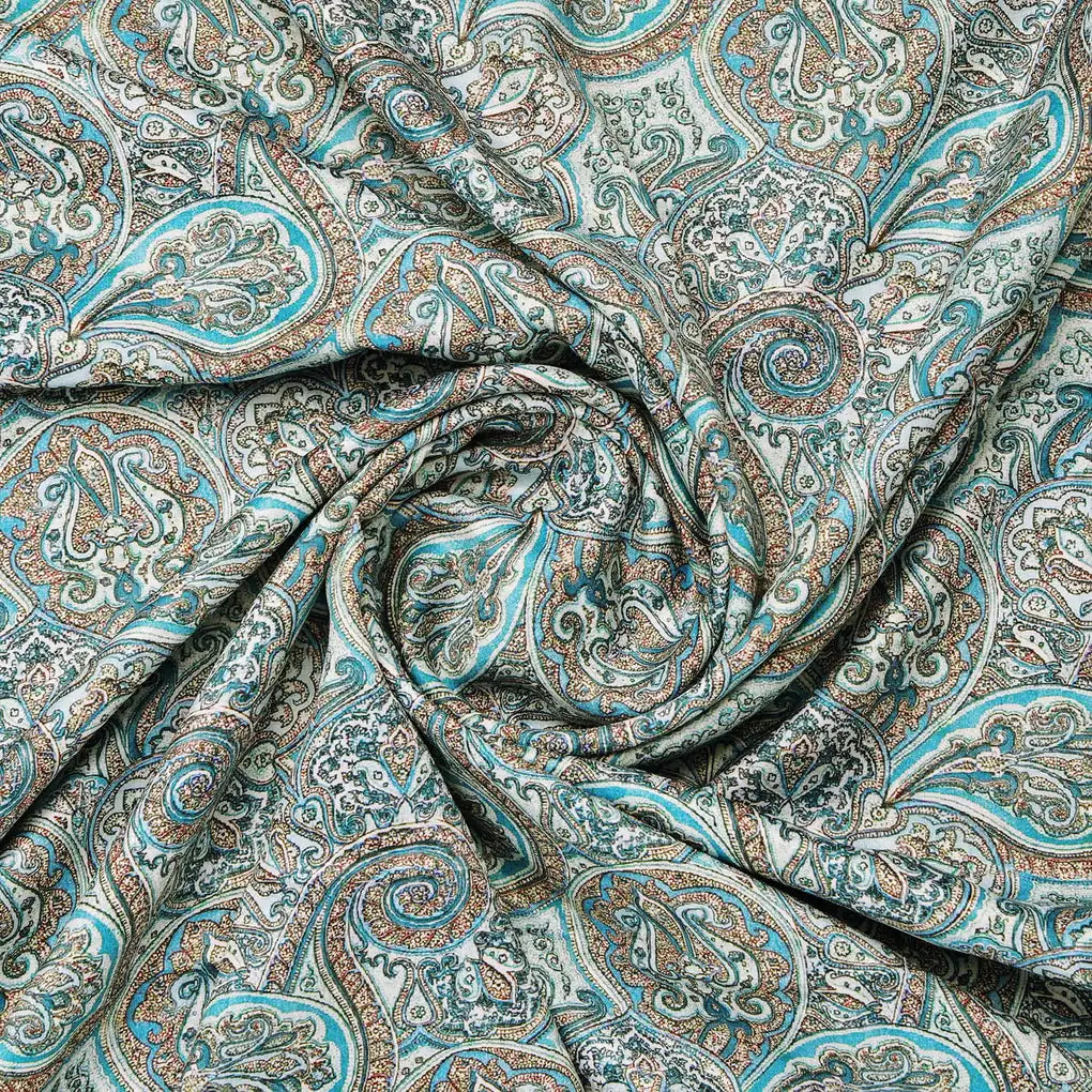 Polyester Paisley Printed Fabric – 8430copy