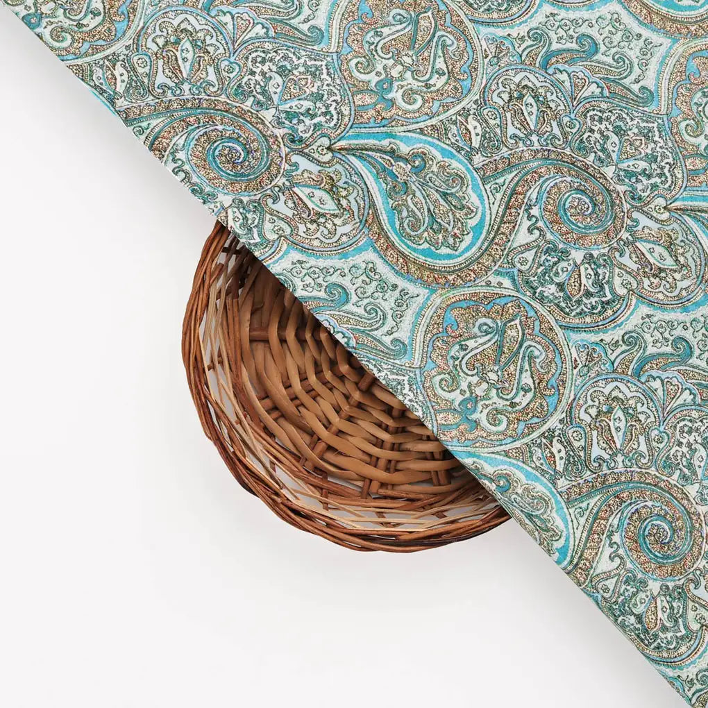 Polyester Paisley Printed Fabric – 8432copy