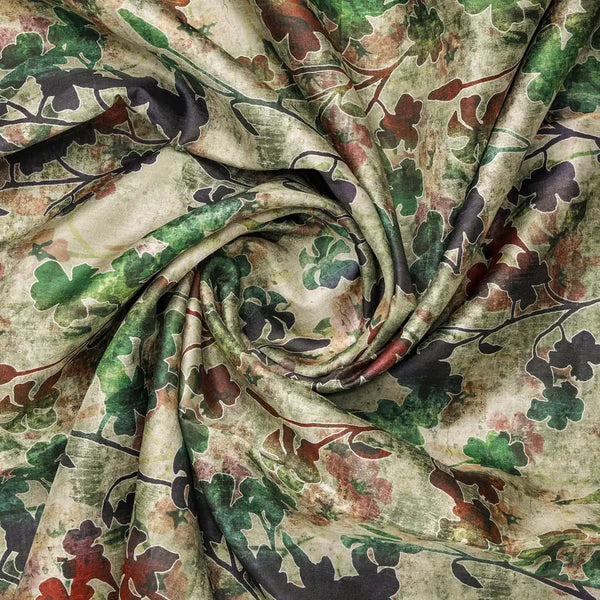 Dola Silk Floral Printed Fabric – 8435copy - alternate view