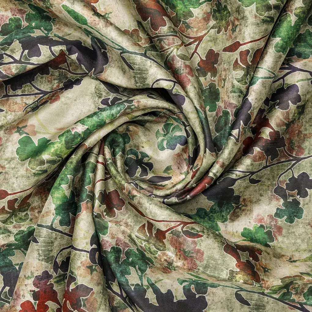 Dola Silk Floral Printed Fabric – 8435copy