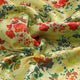 Green Floral Printed Dola Silk Fabric – 8442copy