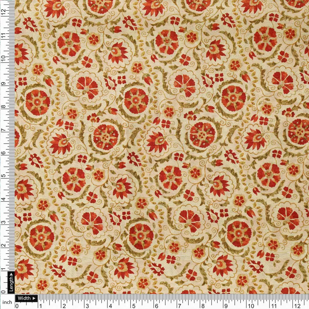 Dola Silk Printed Fabric – 8445copy