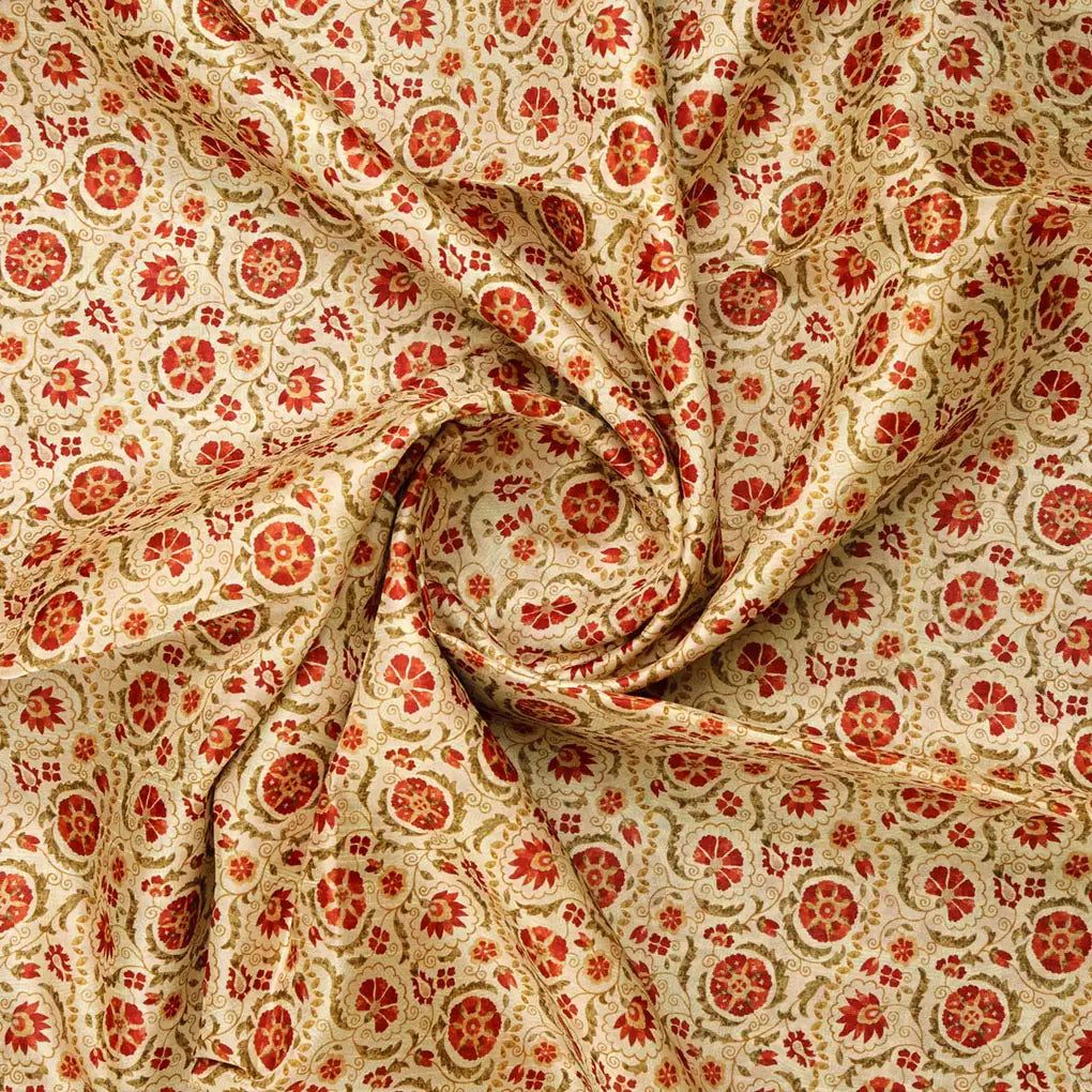 Dola Silk Printed Fabric – 8446copy