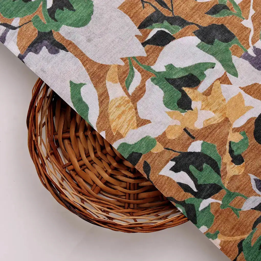 Dola Silk Floral Print Fabric – 8453copy