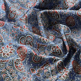 Dola Silk Ajrakh Printed Fabric – 8457copy
