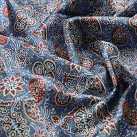Dola Silk Ajrakh Printed Fabric – 8457copy