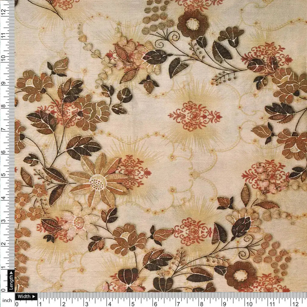 Dola Silk Printed Fabric – 8466copy