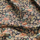 Black Floral Printed Dola Silk Fabric – 8480copy