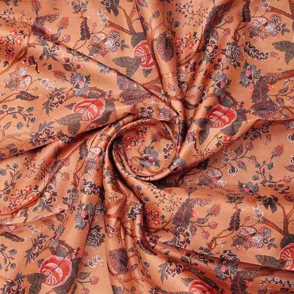 Dola Silk Floral Printed Fabric – 8489copy - alternate view