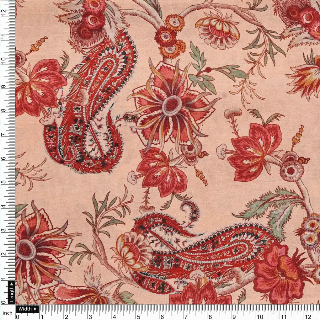 Dola Silk Floral Printed Fabric – 8499copy