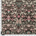 Dola Silk Black Floral Paisley Printed Fabric – 8508copy