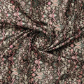 Dola Silk Black Floral Paisley Printed Fabric – 8509copy