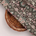 Dola Silk Black Floral Paisley Printed Fabric – 8511copy
