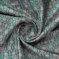 Green Floral Dola Silk Fabric – 8519copy