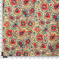 Yellow Dola Silk Ethnic Floral Printed Fabric for Dresses – 8523copy