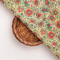 Yellow Dola Silk Ethnic Floral Printed Fabric for Dresses – 8526copy