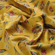 FAB VOGUE Studio Yellow Dola Silk Floral Printed Fabric – 8568copy