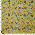 Lime Green Dola Silk Fabric with Vibrant Floral Print – 8593copy