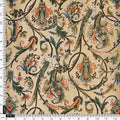Cream Decorative Floral Paisley Polyester Printed Fabric – 9509copy