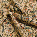 Cream Decorative Floral Paisley Polyester Printed Fabric – 9511copy