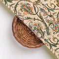 Cream Decorative Floral Paisley Polyester Printed Fabric – 9512copy