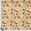 Cream Floral Polyester Fabric | Premium Print by FAB VOGUE Studio – 9528copy