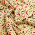 Cream Floral Polyester Fabric | Premium Print by FAB VOGUE Studio – 9531copy