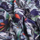 Dark Blue & Green Abstract Leaves Floral Digital Printed Polyester Fabric – 9555copy