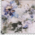 Blue Purple Floral Abstract Digital Print Polyester Fabric – 9624copy
