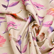 Beige Floral Digital Print Polyester Fabric – 9648copy