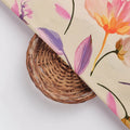Beige Floral Digital Print Polyester Fabric – 9649copy