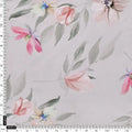 Light Grey Watercolor Floral Printed Premium Polyester Fabric – 9656copy