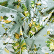 Sea Green & White Floral Printed Premium Polyester Fabric – 9664copy