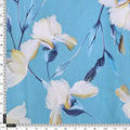 Turquoise Blue Floral Polyester Fabric for Dresses & Tops – 9667copy