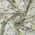 Painted Leaves Allover Digital Printed Fabric  - Japan Satin – js 0 ma013670 110 b