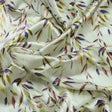 Painted Leaves Allover Digital Printed Fabric  - Japan Satin – js 0 ma013670 110 c