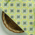 Attractive Tiny Green Link Flower Digital Printed Fabric - Japan Satin – js 0 ma014921 110 d