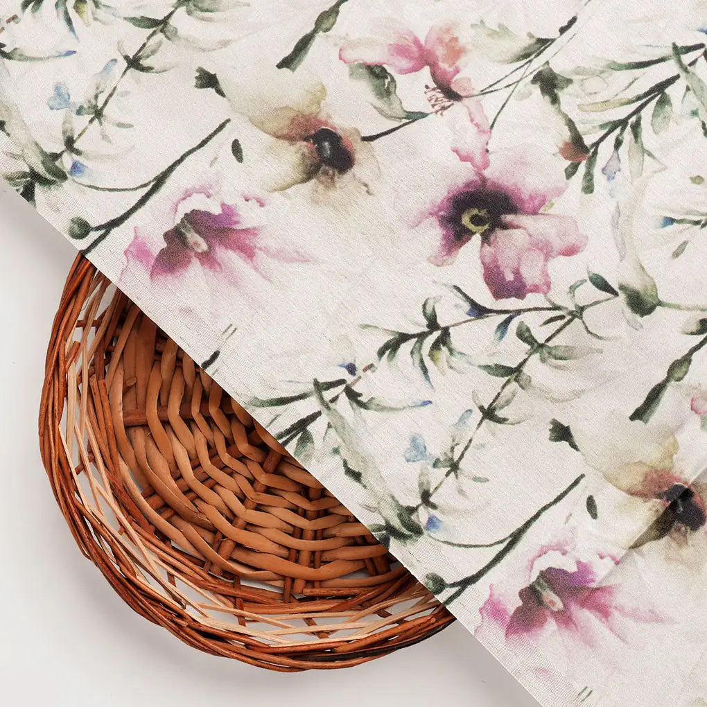 Big Flower Purple Orchid Digital Printed Fabric - Japan Satin – js 0 ma016571 110 d